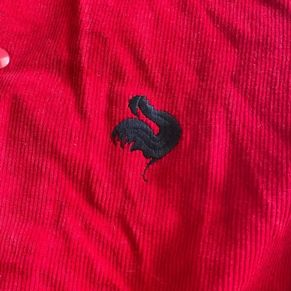 Vintage dead stock kbrand red snap button jacket